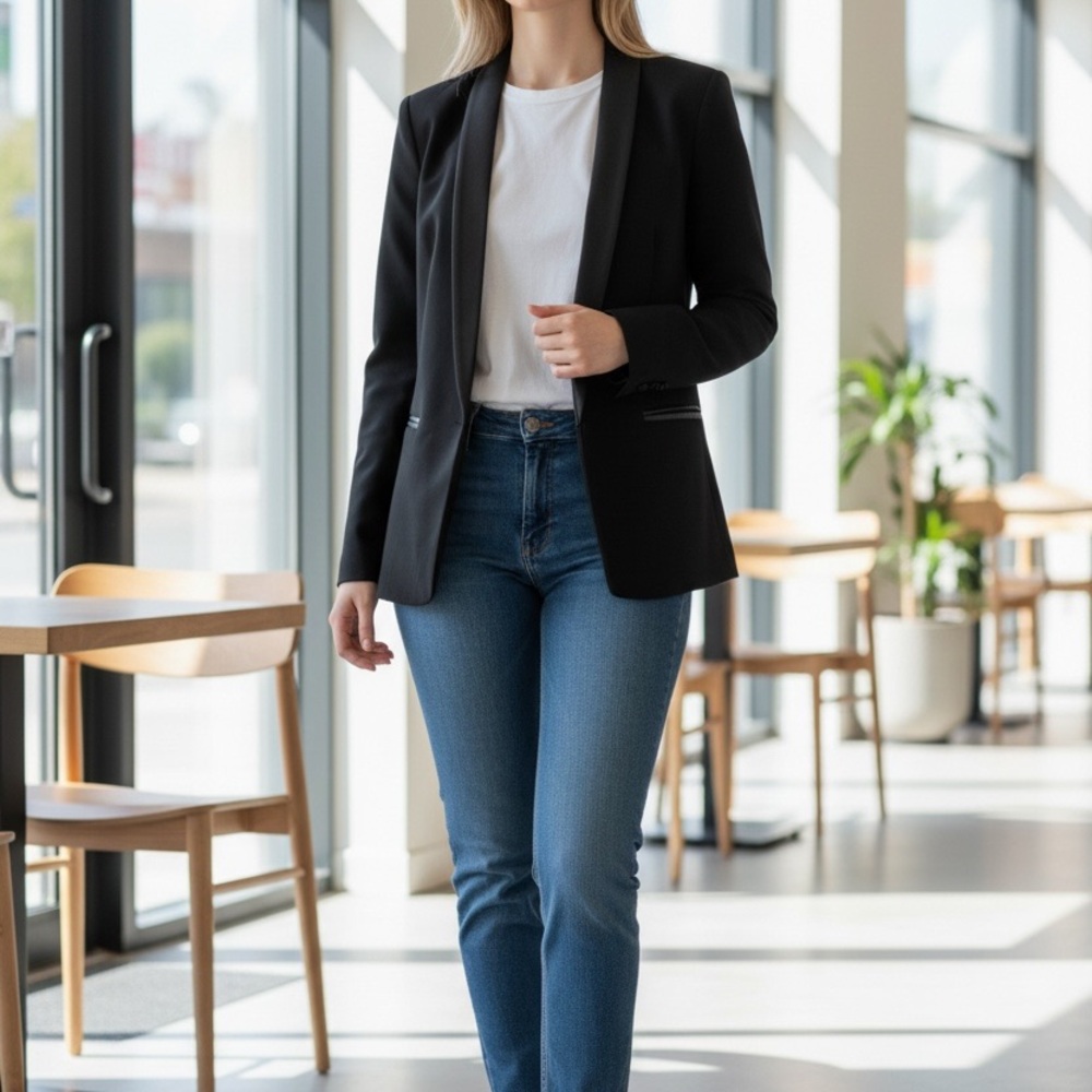 BR Monogram Women's‎ Black Blazer